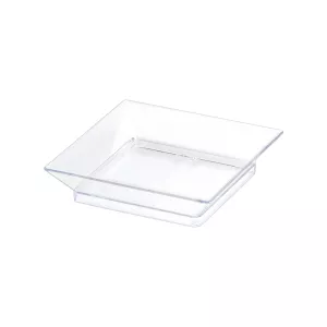 Assiette cubik cristal 65x65xh.16mm